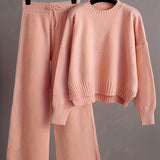 Razia - Elegant Set with Loose Sweater and Wide-Leg Trousers