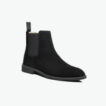 Black leather Chelsea boots