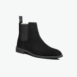 Black leather Chelsea boots