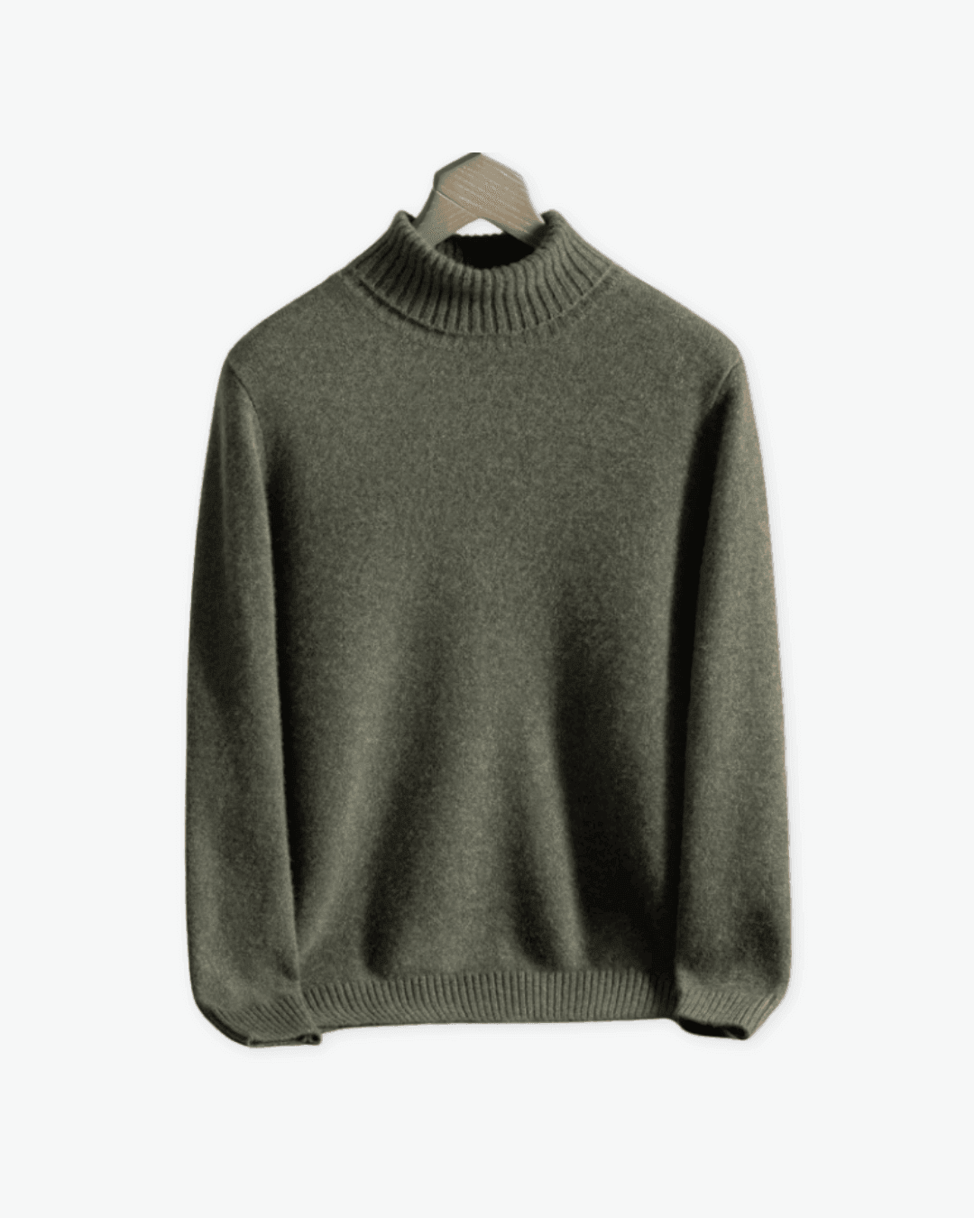 Olive Cashmere-Blend Sweater