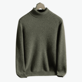 Olive Cashmere-Blend Sweater