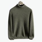 Olive cashmere-blend sweater