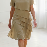 Juliette | Graceful Ruffled Dress with Flowing Elegance
