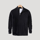 Becket | Half zip wool cable knit jumper