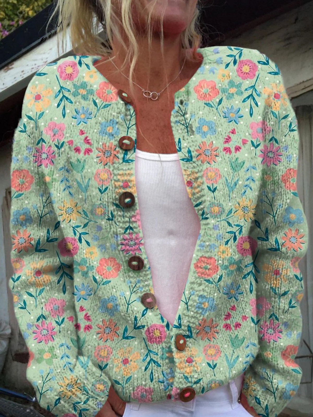 Foxfield — Women's Vintage Floral Cardigan