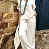 Lorayne - Casual loose blouse and trousers set