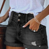 Women's Summer Shorts | Cuffed, High Waisted