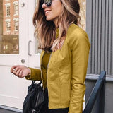 Women's Lightweight Moto Jacket | Faux Leather, Slim Fit