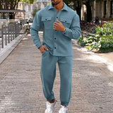 Men's Casual Two Piece Set | Relaxed, Shirt & Joggers