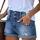 Women's Summer Shorts | Cuffed, High Waisted