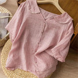 Women’s Summer Blouse | Ruffled, Short Sleeve