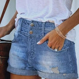 Women's Summer Shorts | Cuffed, High Waisted