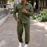 Men's Casual Two Piece Set | Relaxed, Shirt & Joggers