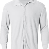 Men's Summer Casual Shirt | Lightweight, Long Sleeve