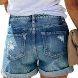 Women's Summer Shorts | Cuffed, Multi-Button Closure