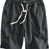 Men's Summer Shorts | Striped, Drawstring