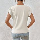 Women’s Casual Summer T-Shirt | Short Sleeve, V-Neck