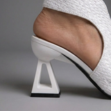Elena | Chic Woven Sandals with a Sturdy Heel