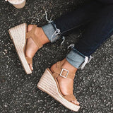 Women’s Summer Wedge Espadrilles | Open Toe, Ankle Strap