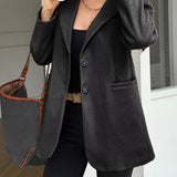Taliah - Elegant lapel collar button-up blazer