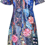 Women's Floral Summer Midi Dress | Puff Sleeve, Wrap Style