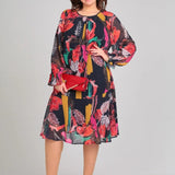 Florinda Elegant Floral Dress