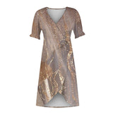 Women's Floral Summer Midi Dress | Puff Sleeve, Wrap Style