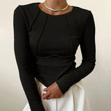 Women’s Designer Winter Top | Long Sleeve, Ribbed