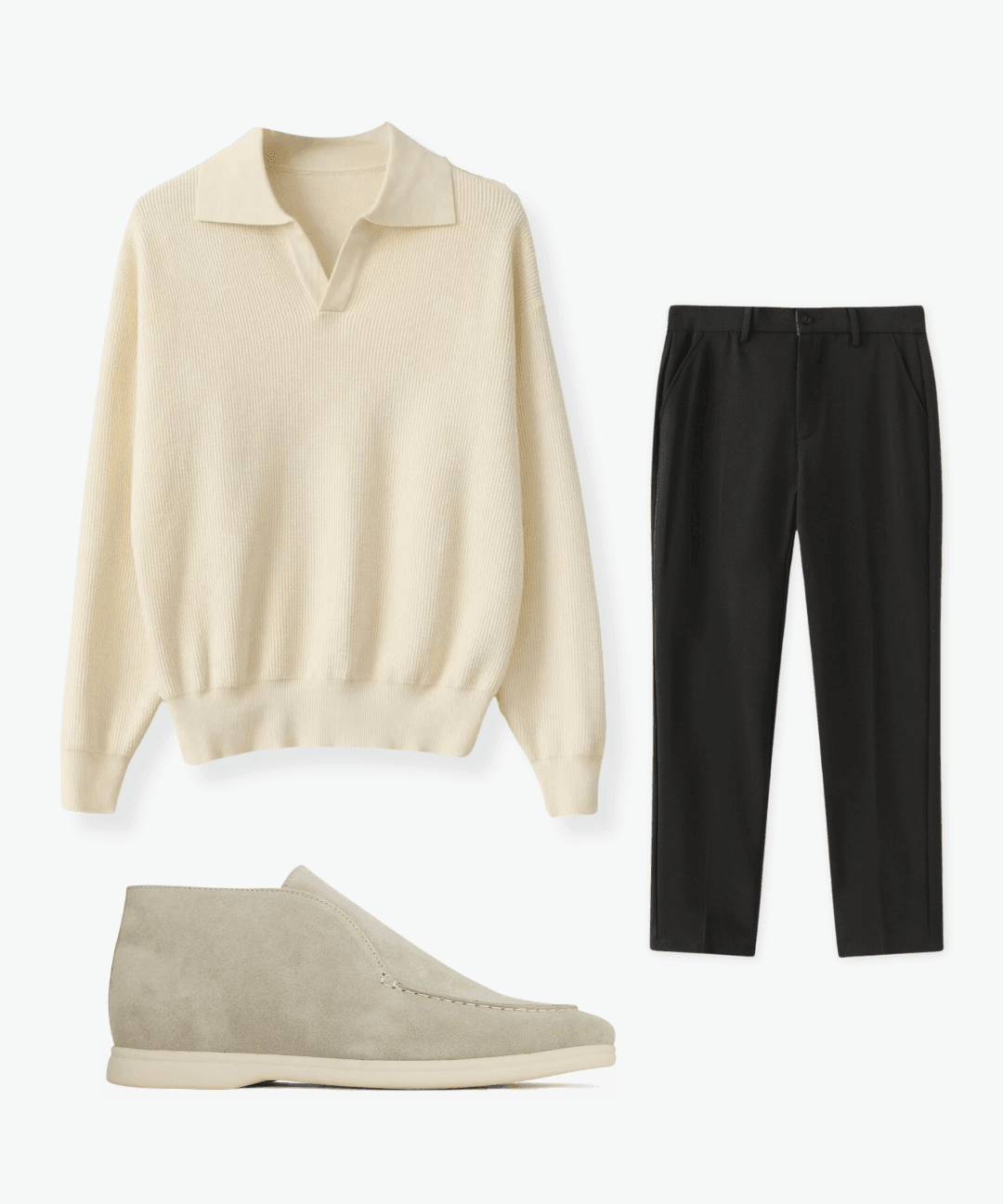 Soft Beige three-piece outfit