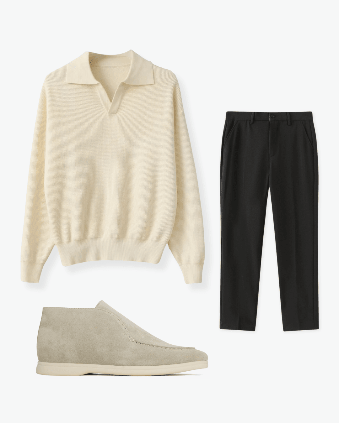 Soft Beige three-piece outfit
