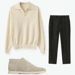 Soft Beige three-piece outfit