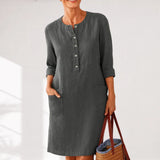 EVI | Everyday Casual Women's Dress with a Relaxed Fit and Timeless Style
