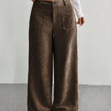 Maisy - Elegant Wide-Leg Corduroy Trousers