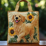 Gold Velvet Handmade Quilted Tote Bag