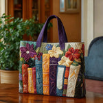 Book Lover's Handmade Quilted Tote Bag