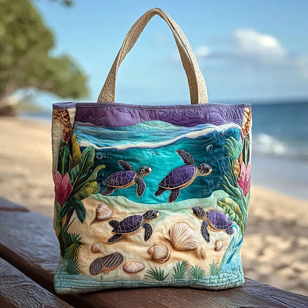 Lagoon Spirit Handmade Quilted Tote Bag