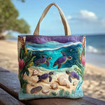 Lagoon Spirit Handmade Quilted Tote Bag