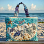 Turtle Design Handmade Quilted Tote Bag