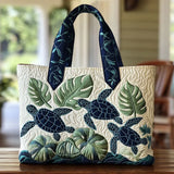 Graceful Sea Turtle Handmade Quilted Tote Bag