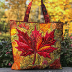Maple Sunset Handmade Quilted Tote Bag