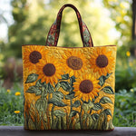 Sunflower Handmade Quilted Tote Bag