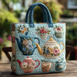 Floral Print Handmade Quilted Tote Bag