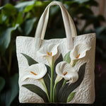 White Seashell Handmade Quilted Tote Bag