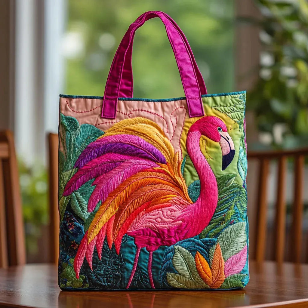 Flamenco Dress Handmade Quilted Tote Bag