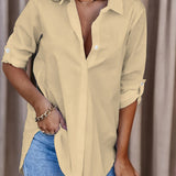 Lynda - Casual button-down long sleeve shirt