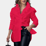 Xosanna - Elegant long-sleeve ruffle blouse