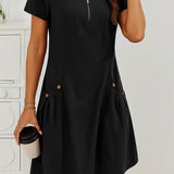 MARIELLA | Elegant Summer Dress with Chic Zip, Functional Pockets, and All-Day Comfort