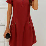 MARIELLA | Elegant Summer Dress with Chic Zip, Functional Pockets, and All-Day Comfort