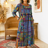 Manuela | Ethnic Patchwork Denim Dress