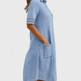 Brittany | Figure Flattering Denim Dress